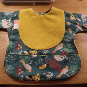 Tablier bavoir en tissu imperméable et bambou